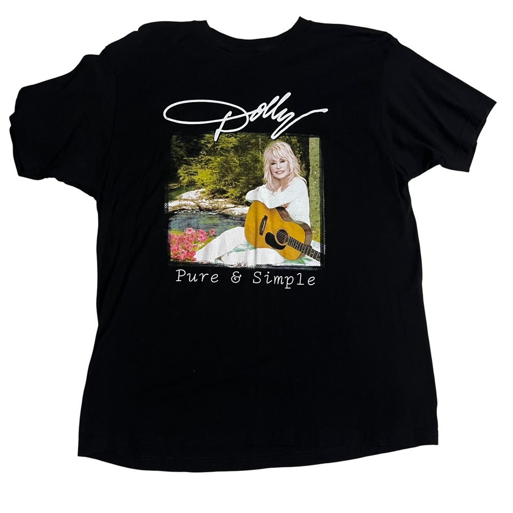 Dolly Parton Pure & Simple Tour 2016 Shirt Unisex XL Black Graphic Concert Tee